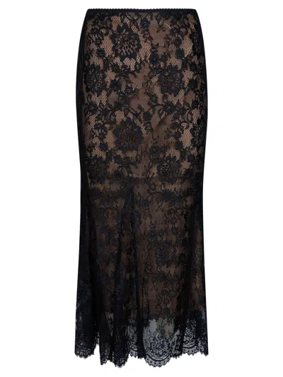 Self-portrait Chic Midi Skirt For Women In Nero