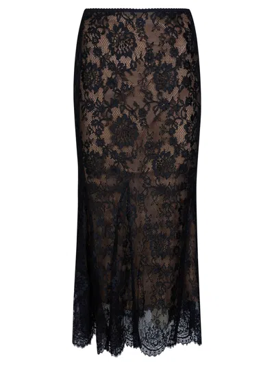 Self-portrait Chic Midi Skirt For Women In Nero