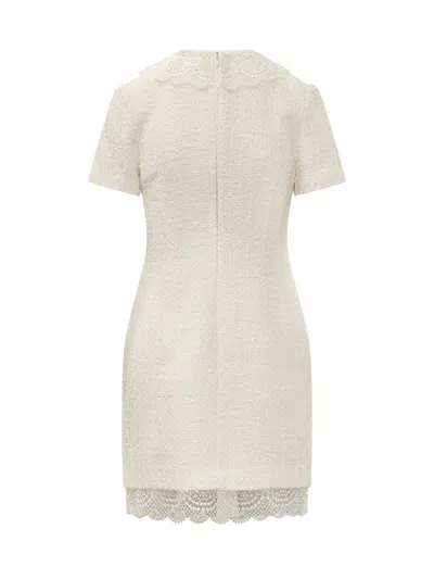 Self-portrait Chic Trim Mini Dress In Cream