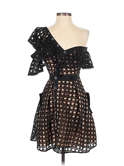 Pre-owned Self-portrait Cocktail Dress In Black