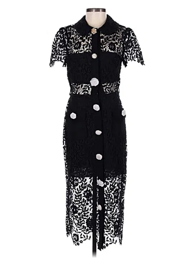 Pre-owned Self-portrait Cocktail Dress In Black
