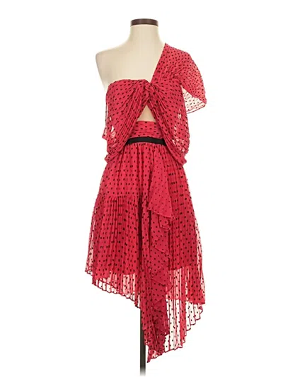Pre-owned Self-portrait Cocktail Dress In Red