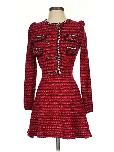 Pre-owned Self-portrait Cocktail Dress In Red