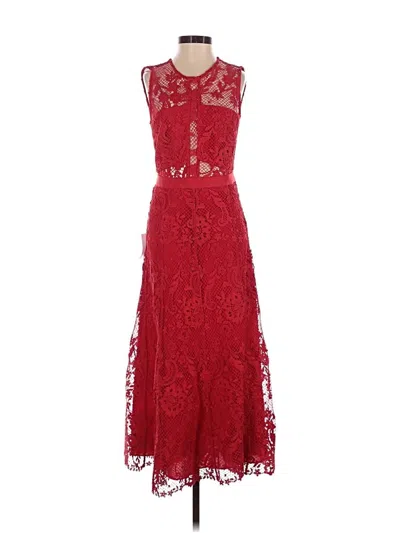 Self-portrait Cocktail Dress In Red