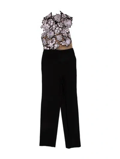 Pre-owned Self-portrait Crew Neck Jumpsuit In Black