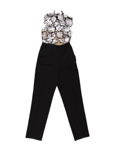 Pre-owned Self-portrait Crew Neck Jumpsuit In Black