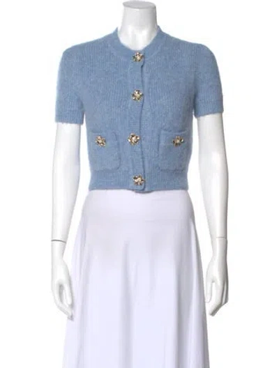 Pre-owned Self-portrait Crew Neck Sweater In Blue