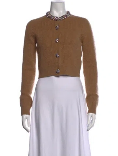 Pre-owned Self-portrait Crew Neck Sweater In Brown