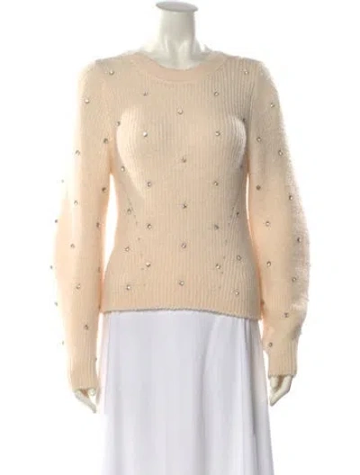 Pre-owned Self-portrait Crew Neck Sweater In Neutral