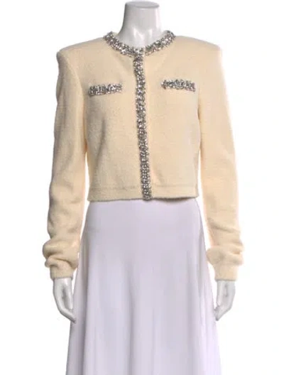 Pre-owned Self-portrait Crew Neck Sweater In Neutral