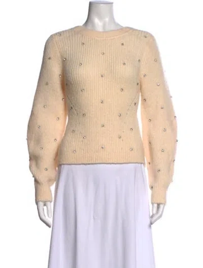 Pre-owned Self-portrait Crew Neck Sweater In Neutrals