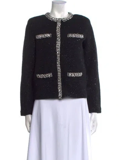 Pre-owned Self-portrait Crew Neck Sweater W/ Tags In Black