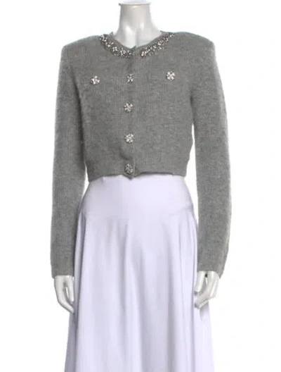 Pre-owned Self-portrait Crew Neck Sweater W/ Tags In Grey