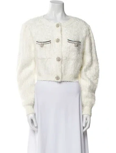 Pre-owned Self-portrait Crew Neck Sweater W/ Tags In White