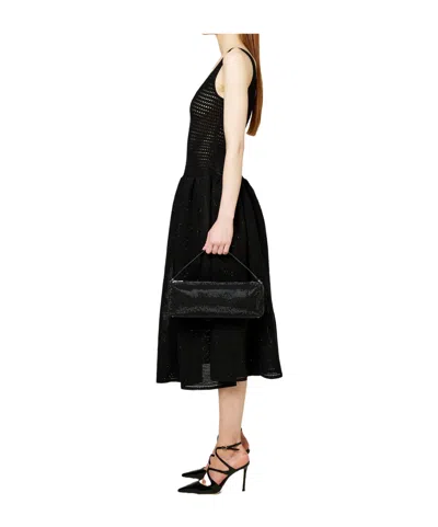 Self-portrait Crochet Knit Midi Dress In Multi