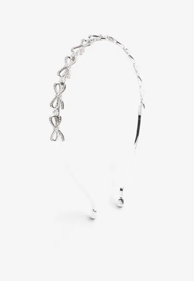 Self-portrait Crystal Bow Headband In Multi