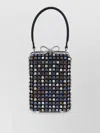 Self-portrait Mini Handbag With Multi-colored Crystal Surface And Bow Closure In Multi