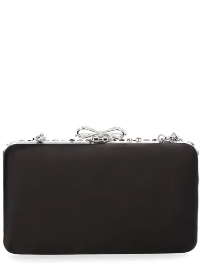 Self-portrait Crystal Chainmail Clutch In Multicolor