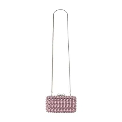 Self-portrait Crystal Clutch  Pink