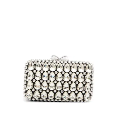 Self-portrait Crystal Embellished Clutch In Black