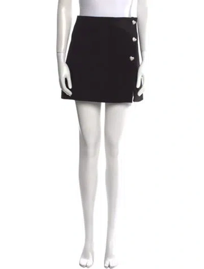 Pre-owned Self-portrait Crystal Embellishments Mini Skirt W/ Tags In Black