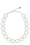 Self-portrait Crystal Link Choker In Silver