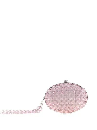 Self-portrait Crystal-chain Clutch Bag In Pink