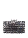 Self-portrait Clutch Bag Rectangular Shape Strass Pattern Bow In Multi
