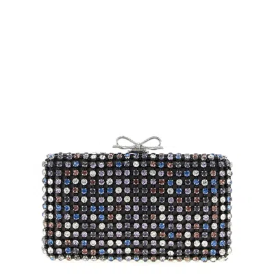 Self-portrait Embellished Crystal Clutch Bag In Pattern