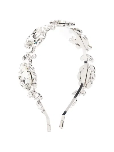 Self-portrait Crystal-embellished Headband In Metallic