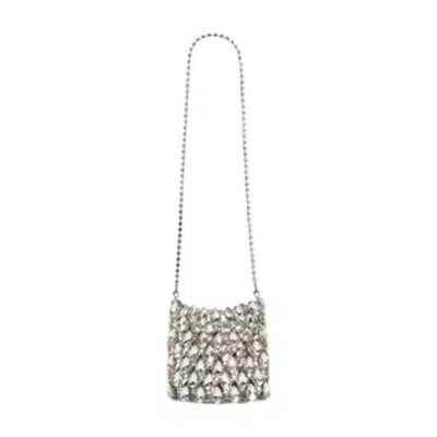 Self-portrait Crystal-embellished Synthetic Crossbody Bag In Blue