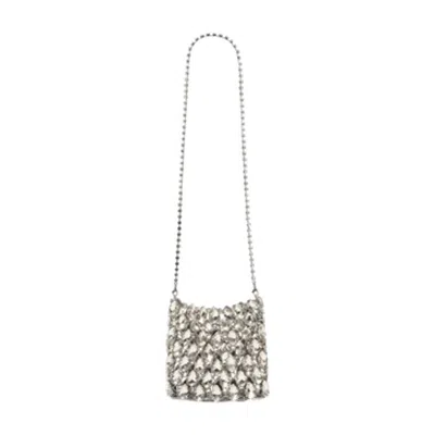 Self-portrait Crystal-embellished Synthetic Crossbody Bag In Blue