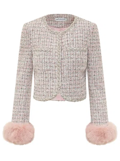 Self-portrait Cuff Jacket - Fall/winter 2025 Edition In Pink