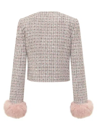 Self-portrait Cuff Jacket - Fall/winter 2025 Edition In Pink