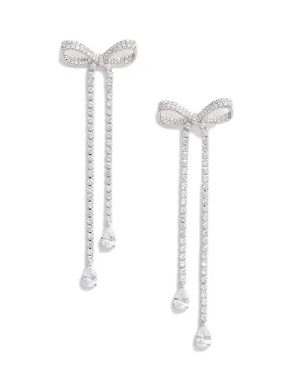 Self-portrait Dangling Crystal Embellished Earrings In Red