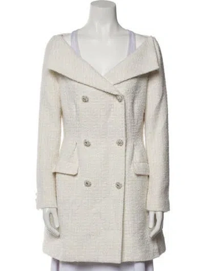 Pre-owned Self-portrait Denim Jacket In White