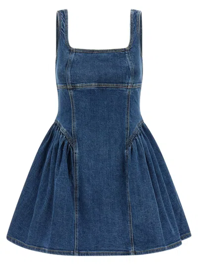 Self-portrait Denim Mini Dress Dresses Blue