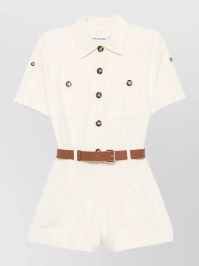 Self-portrait Denim Playsuit