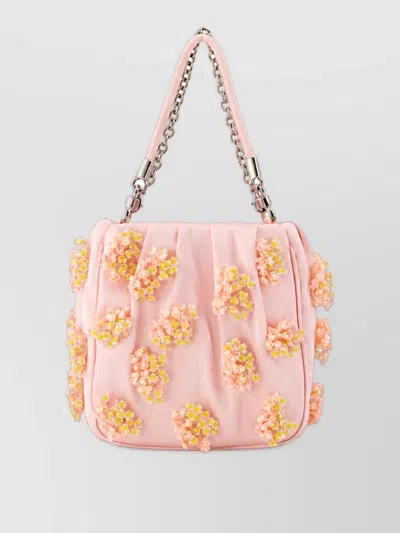 Self-portrait Diamante Clutch Bag In Pink