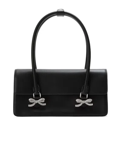 Self-portrait Double Handle Tote Bag In Black