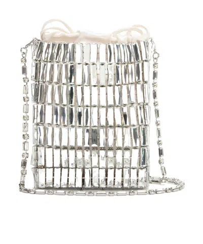 Self-portrait Drawstring Shoulder Bag In White