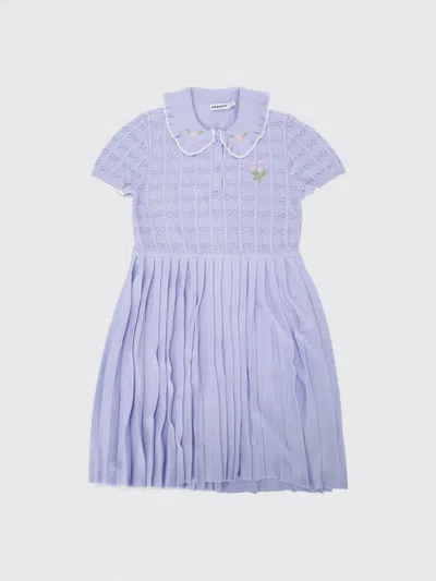 Self-portrait Kids'  ドレス ボーイ カラー ライラック In Blue