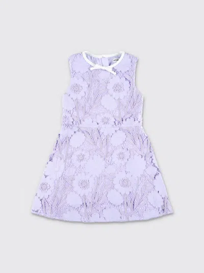 Self-portrait Dress Kids Color Violet In Purple