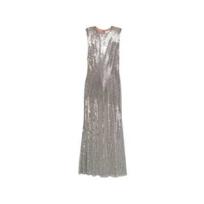 Self-portrait Dress In Silver
