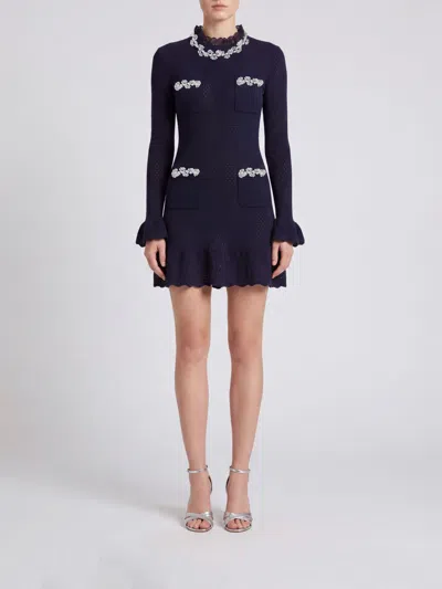 Self-portrait Dress Woman In Blue