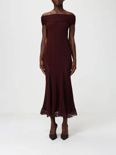 Self-portrait Dress  Woman Color Violet In Burgundy