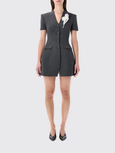 Self-portrait Dress Woman  In Gray