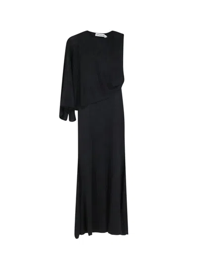 Self-portrait Asymmetric Draped Maxi Dress In Animal Print