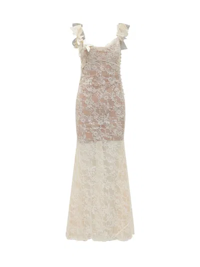 Self-portrait Elegant Lace Suit With Statement Lines In Cream