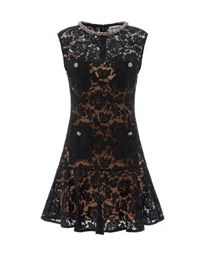 Self-portrait Elegant Mini Dress For Women - Ss26 Collection In Black